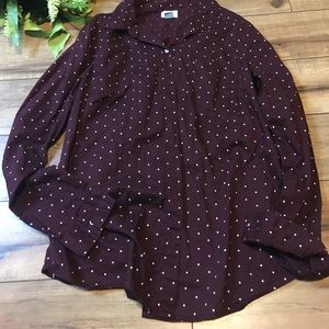 Women’s old navy size lg burgundy blouse